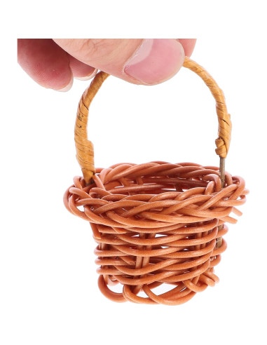 Mini Cestas de Ratán DOITOOL - 10 Pcs Decoración 3x4.5 cm