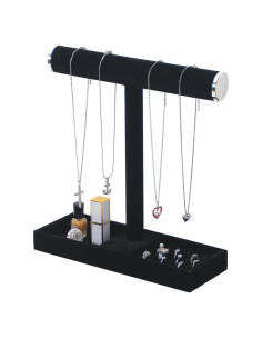 Soporte Organizador de Joyería Coward de Terciopelo Negro