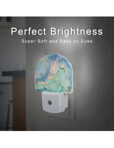 Luz Nocturna LED Sndheke de Mármol Azul Teal 0.5W 2