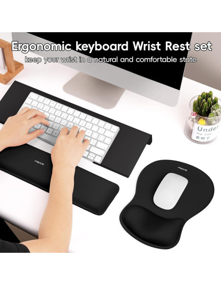 Soporte para Teclado y Reposamuñecas MOSISO Negro Ergonómico