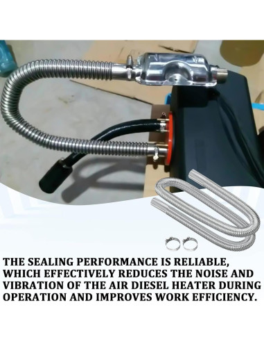 Tubería de Escape Flexible KUQUTIDY 149.86 cm Acero Inoxidable