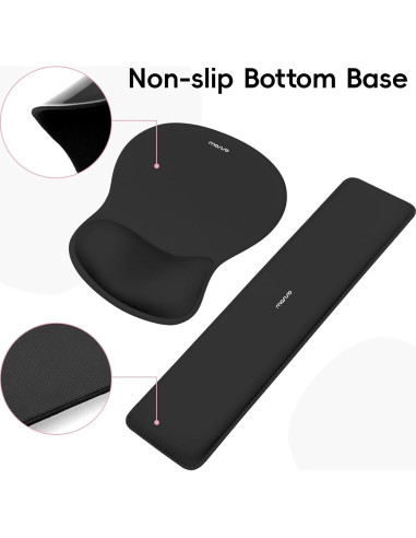 Soporte para Teclado y Reposamuñecas MOSISO Negro Ergonómico