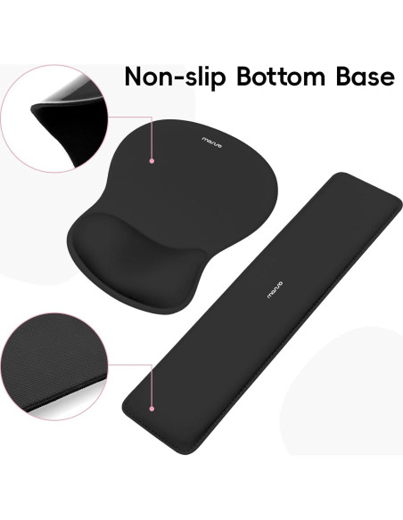Soporte para Teclado y Reposamuñecas MOSISO Negro Ergonómico