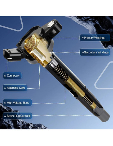 Juego de 4 Bobinas de Encendido BULIAZY UF596 para Toyota