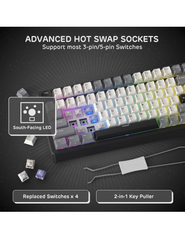 Teclado Mecánico Inalámbrico RK Royal Kludge F99 95% RGB