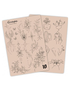 Piel de Práctica de Tatuaje Rasmet Doble Cara 2PCS Beige