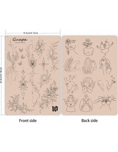 Piel de Práctica de Tatuaje Rasmet Doble Cara 2PCS Beige 2