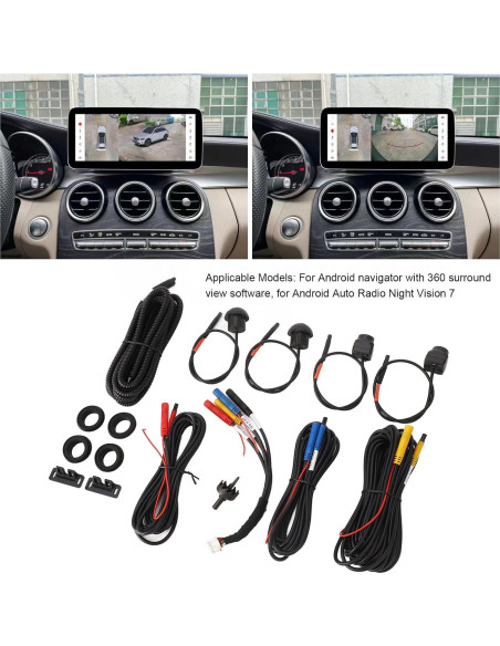 Cámara de Coche 360 Luqeeg 1080P con Visión Nocturna IP68