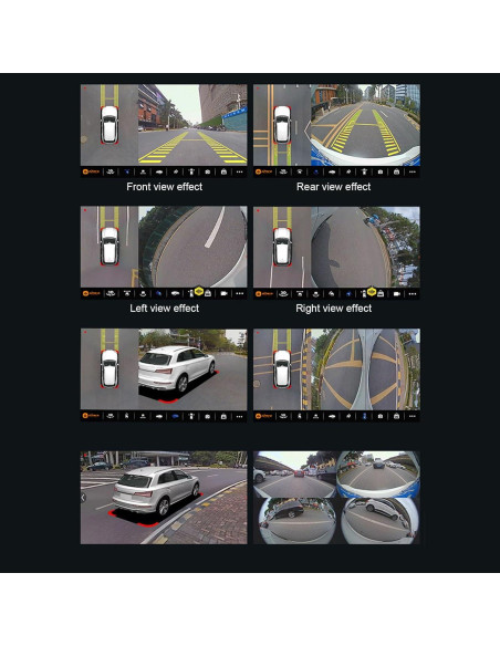 Cámara de Coche 360 Luqeeg 1080P con Visión Nocturna IP68