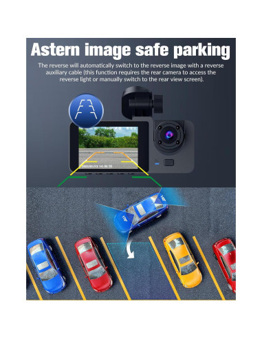 Cámara de tablero 4K EMRSTORES con cámara trasera 1080P y 32GB