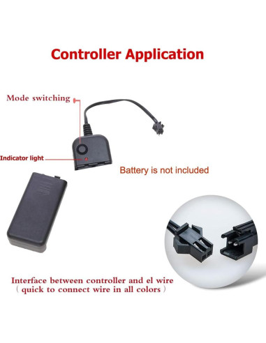 Alambre Neón Azul 5m TiTiToo Flexible para Decoración DIY