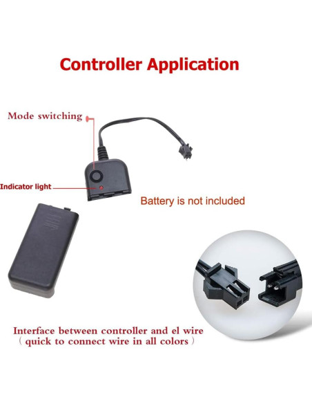 Alambre Neón Azul 5m TiTiToo Flexible para Decoración DIY