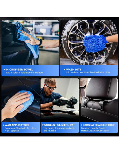 Kit de Detalle de Coche COOGEO 28 Piezas con Accesorios