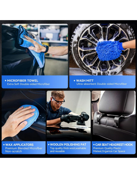 Kit de Detalle de Coche COOGEO 28 Piezas con Accesorios