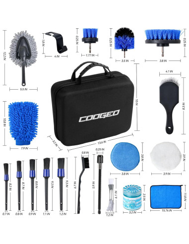 Kit de Detalle de Coche COOGEO 28 Piezas con Accesorios