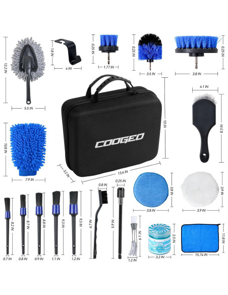 Kit de Detalle de Coche COOGEO 28 Piezas con Accesorios