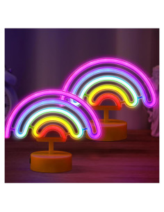 Luz Neon Arcoíris LED Retisee 2 Pcs 19 cm USB Batería