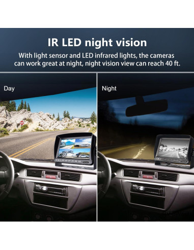 Sistema de Cámara de Respaldo RVInWest 9" 1080P Cableado HD