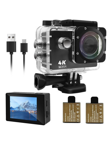 Cámara de Acción Cecosy D800 4K 30FPS Impermeable 30M