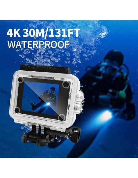 Cámara de Acción Cecosy D800 4K 30FPS Impermeable 30M Cámara de Acción Cecosy D800 4K 30FPS Impermeable 30M