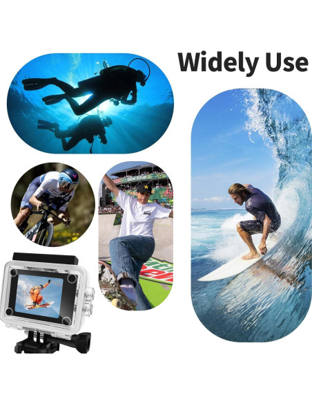 Cámara de Acción Cecosy D800 4K 30FPS Impermeable 30M Cámara de Acción Cecosy D800 4K 30FPS Impermeable 30M