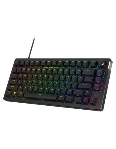Teclado mecánico HyperX Alloy Rise 75% RGB con interruptores lineales