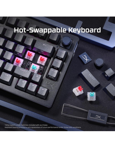 Teclado mecánico HyperX Alloy Rise 75% RGB con interruptores lineales