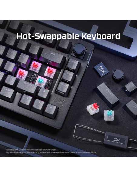 Teclado mecánico HyperX Alloy Rise 75% RGB con interruptores lineales