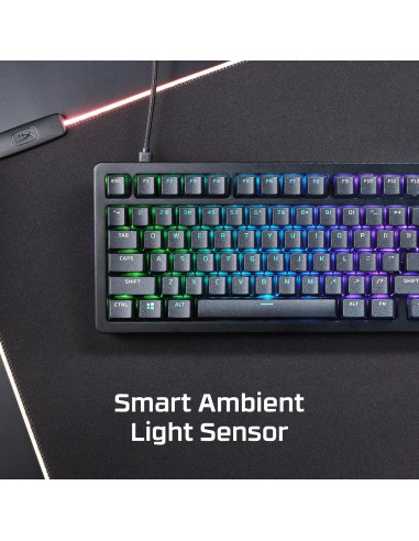 Teclado mecánico HyperX Alloy Rise 75% RGB con interruptores lineales