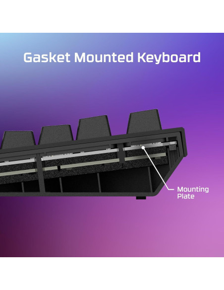 Teclado mecánico HyperX Alloy Rise 75% RGB con interruptores lineales