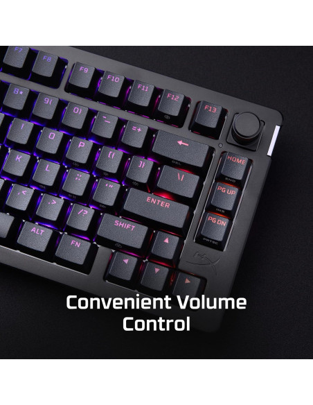 Teclado mecánico HyperX Alloy Rise 75% RGB con interruptores lineales