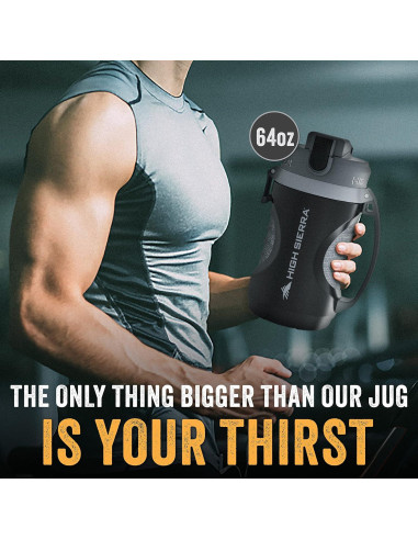 Botella de Agua Aislada High Sierra 1.89L Doble Pared Flip-Top