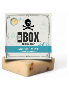 Jabón Natural Exfoliante Caja Negra 5oz Menta Ártica