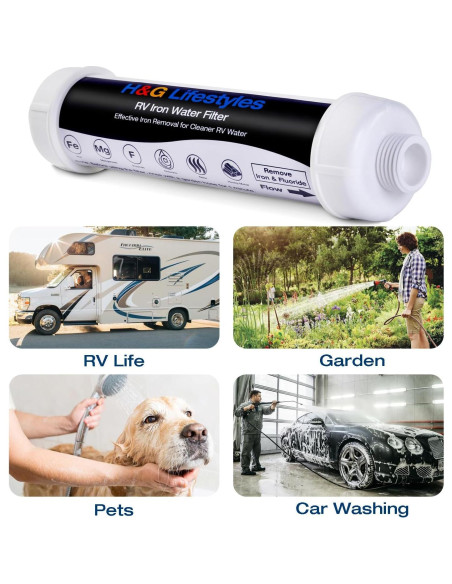 Filtro de Agua de Hierro H&G Lifestyles para RV 3/4" GHT