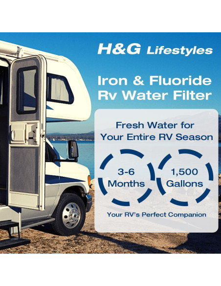 Filtro de Agua de Hierro H&G Lifestyles para RV 3/4" GHT