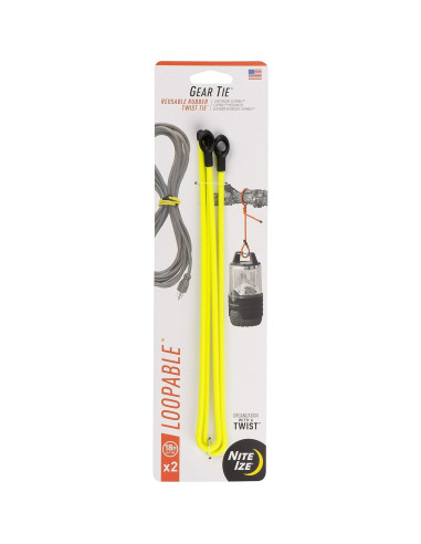 NITEIZE Gear Tie Loop & Twist 457x6.1cm Amarillo 2P