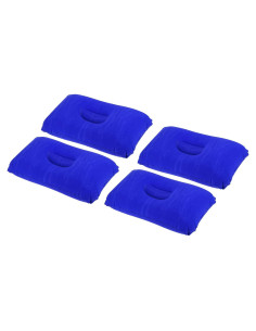 Almohada Inflable PATIKIL 4 Piezas Camping Soporte Cuello Azul