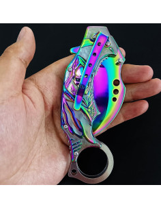 Cuchillo Plegable Vividstill Arcoíris 19.56 cm EDC Camping 2