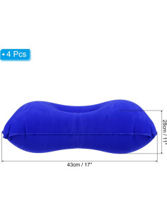 Almohada Inflable PATIKIL 4 Piezas Camping Soporte Cuello Azul 2