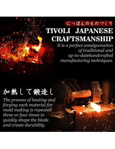 Cuchillo Ulu Forjado a Mano TIVOLI - Acero Alto Carbono 18cm 2