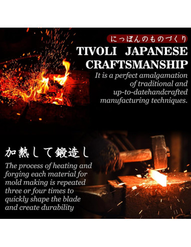 Cuchillo Ulu Forjado a Mano TIVOLI - Acero Alto Carbono 18cm