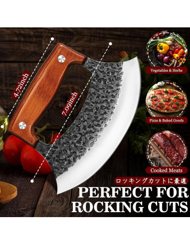 Cuchillo Ulu Forjado a Mano TIVOLI - Acero Alto Carbono 18cm