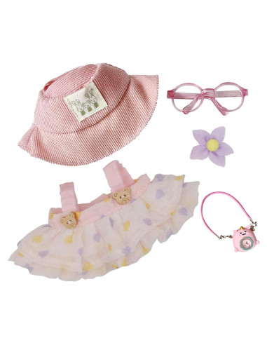 Conjunto de Ropa para Muñeca Pawro - 5 Piezas Rosa 10-17cm