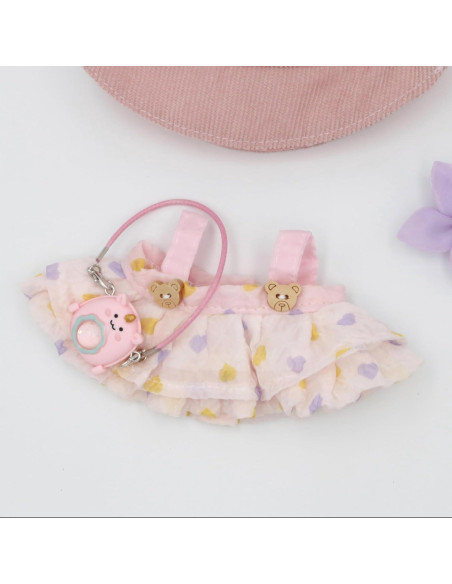 Conjunto de Ropa para Muñeca Pawro - 5 Piezas Rosa 10-17cm Conjunto de Ropa para Muñeca Pawro - 5 Piezas Rosa 10-17cm