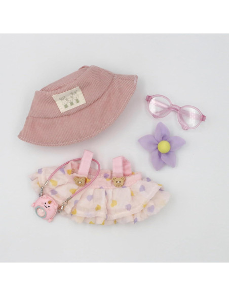 Conjunto de Ropa para Muñeca Pawro - 5 Piezas Rosa 10-17cm Conjunto de Ropa para Muñeca Pawro - 5 Piezas Rosa 10-17cm
