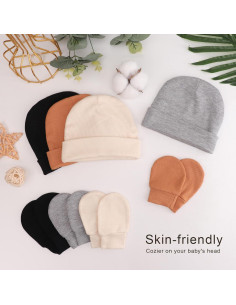 Conjunto Gorro y Manoplas BQUBO Bebé 0-6 Meses Unisex 2