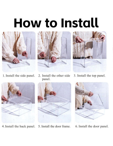 Caja de Exhibición Acrílica Fommt para 6-7 Muñecas Labubu