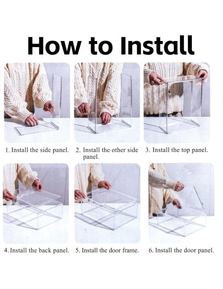 Caja de Exhibición Acrílica Fommt para 6-7 Muñecas Labubu