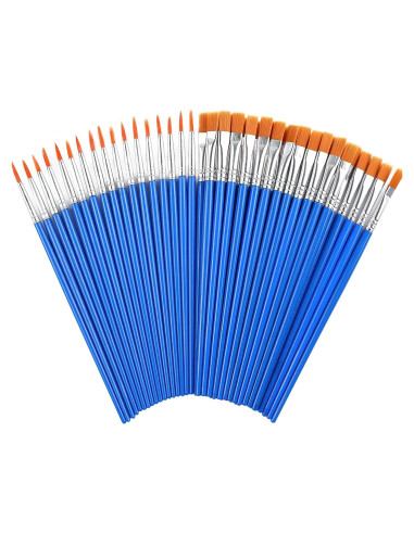 60 Pinceles de Pintura DECYOOL - 30 Planos y 30 Redondos
