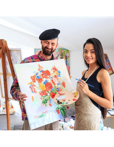 60 Pinceles de Pintura DECYOOL - 30 Planos y 30 Redondos